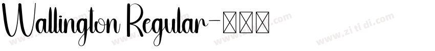 Wallington Regular字体转换